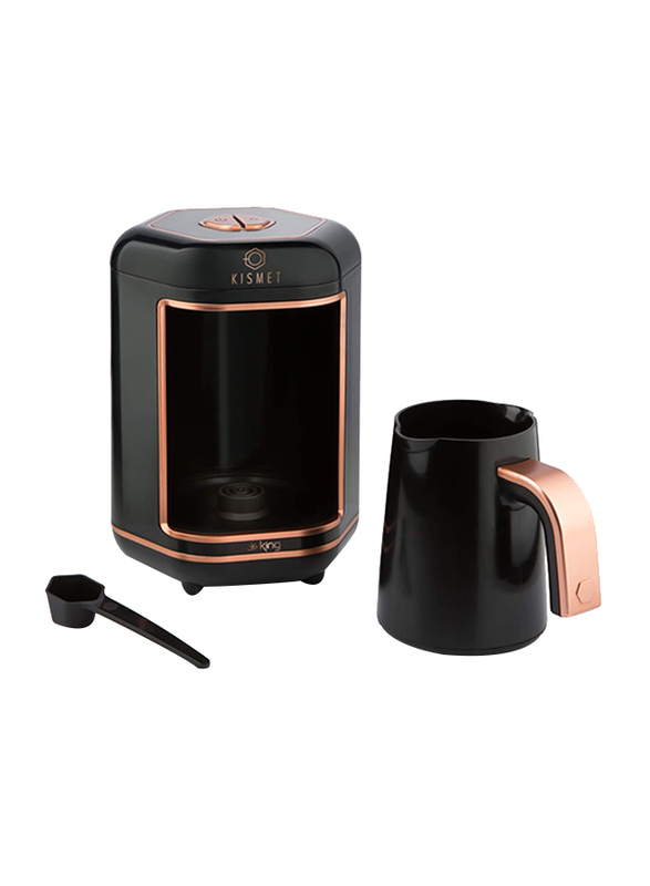 King Kismet Turkish Automatic Coffee Machine, 550W, K605, Black/Rose Gold