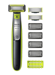 Philips One Blade Hybrid Electric Face, Body Trimmer and Shaver, Qp2630/60, Green/Black