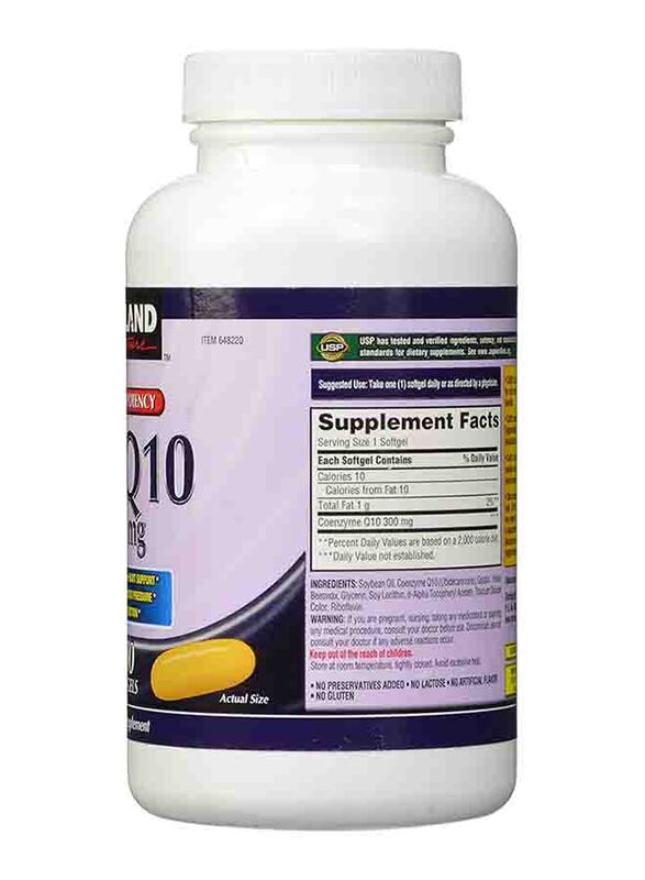 Kirkland Signature Maximum Potency CoQ10 Dietary Supplements, 300mg, 100 Softgels