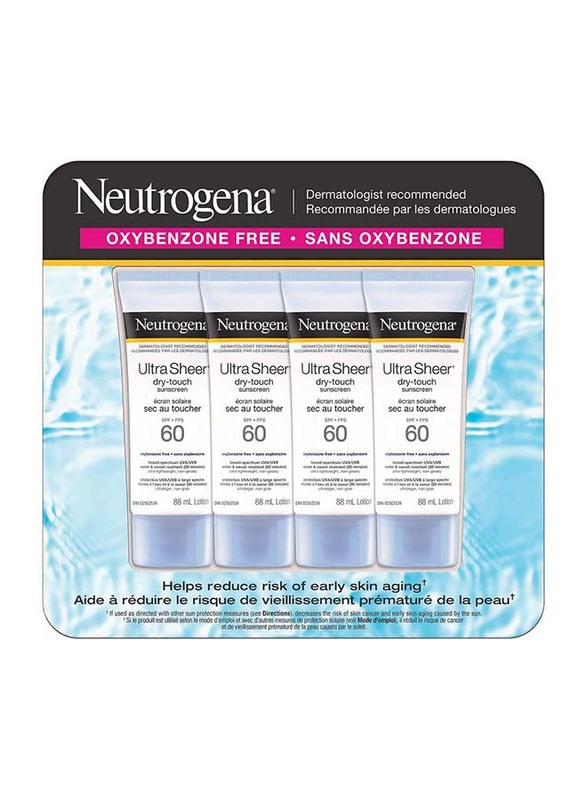 

Neutrogena Ultra Sheer Dry-Touch Sunscreen with SPF 60, 4 x 88ml