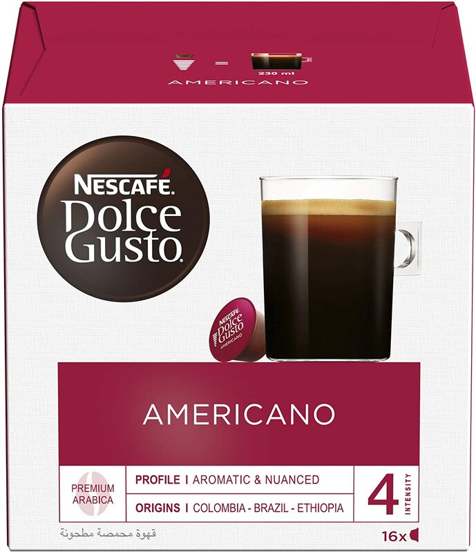 

Nescafe Dolce Gusto Cafe Americano Coffee Capsules, 16 Capsules/16 Cups
