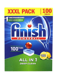 Finish Powerball All in One Automatic Dishwasher Detergent, 100 Tablets