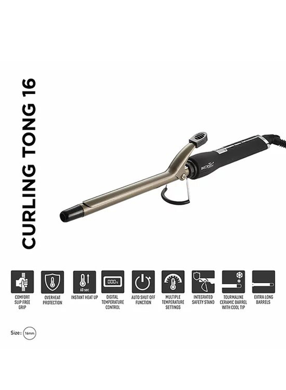 

Ikonic Curling Tong, 19mm, Gold