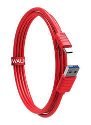 Iwalk 1-Meter Premium USB Type-C Charging Cable, USB 3.0 Type A Male to USB Type-C for USB Type-C Supported Devices, Red