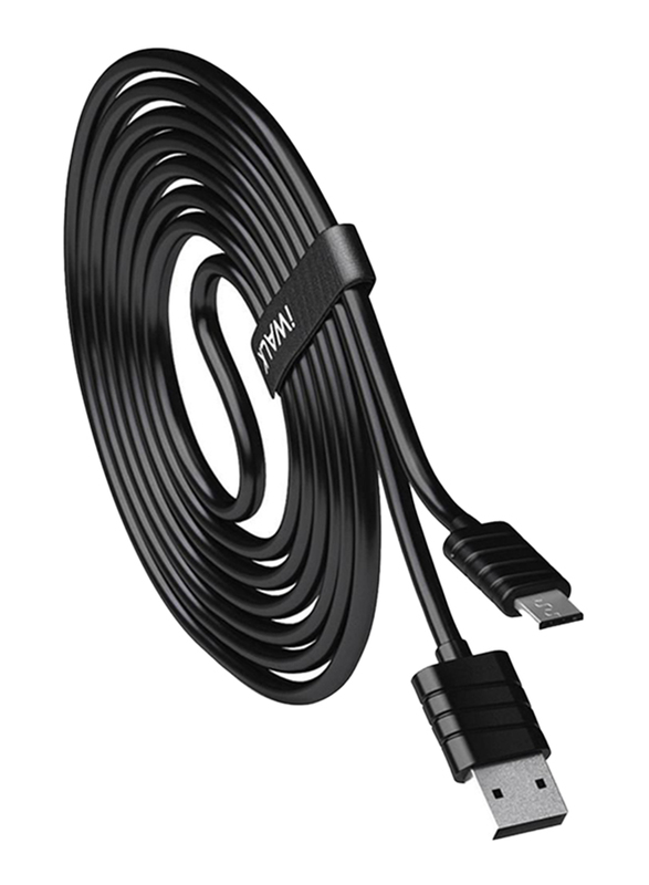 Iwalk 1-Meter Twister Micro-B USB Cable, Fast Charging USB Type A Male to Micro-B USB for Micro-B USB Devices, Black
