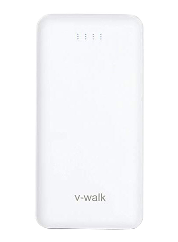 V-Walk 10000mAh Lithium-Polymer Power Bank, with Micro-USB Input, with Micro-USB Cable, HT-A10, White
