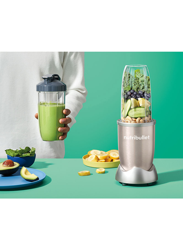 Nutribullet Pro Series 12-Piece 900ml Electric Stainless Steel/Plastic Blender Set, 900W, NB9-1212, Copper/Clear