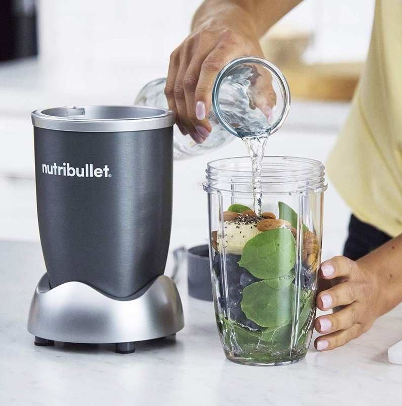 Nutribullet 12-Piece 680ml Electric Stainless Steel/Plastic Blender Set, 600W, NBR-1212M, Grey