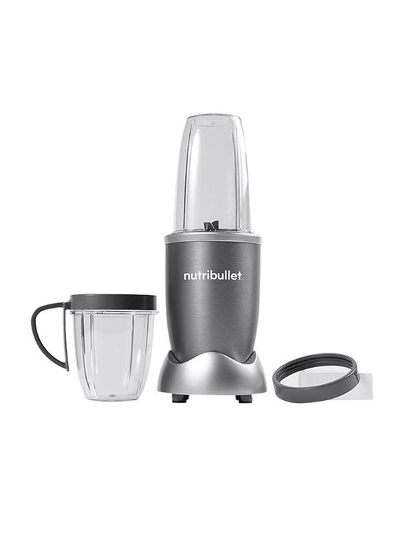Nutribullet 6-Piece 680ml Electric Stainless Steel/Plastic Blender Set, 600W, NBR-0612, Grey/Clear