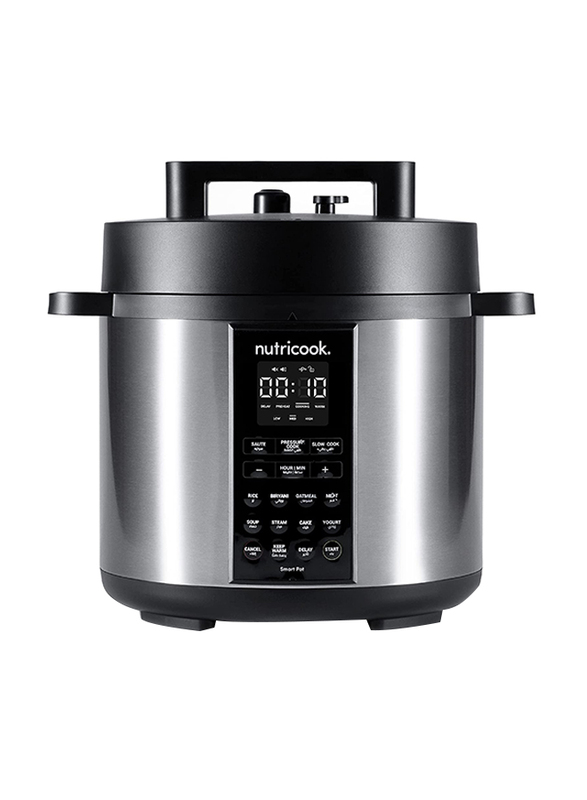 

Nutri Cook 8L 9-in-1 Smart Pot Electric Pressure Cooker, 1000W, Silver