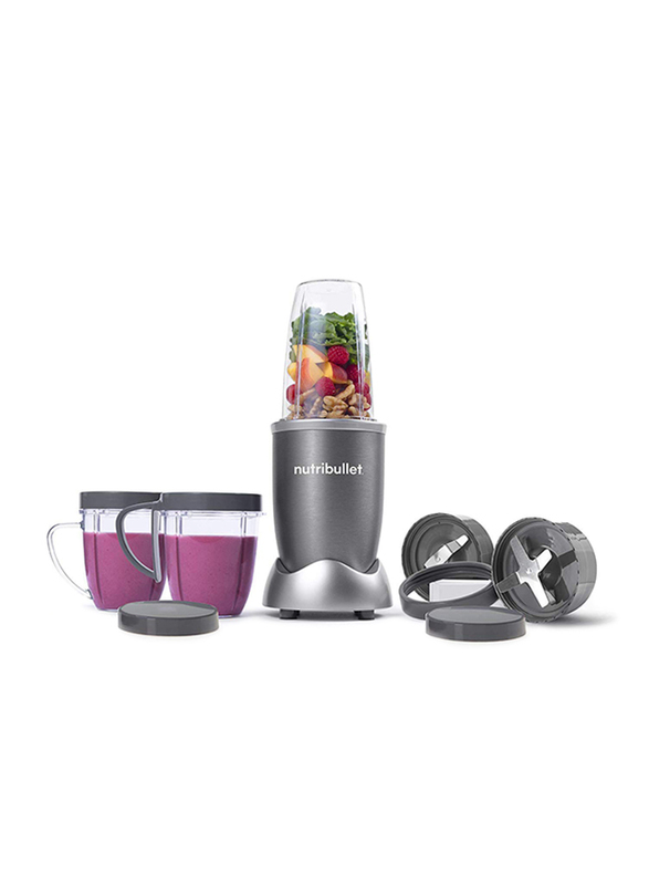 Nutribullet 12-Piece 680ml Electric Stainless Steel/Plastic Blender Set, 600W, NBR-1212M, Grey