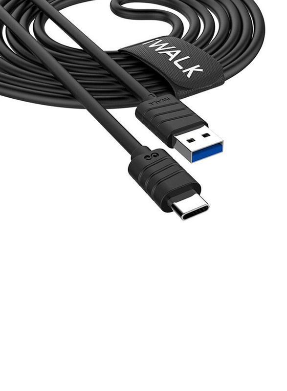 Iwalk 1-Meter Premium Certified USB Type-C Cable, USB Type A Male to USB Type-C for USB Type-C Devices, Black