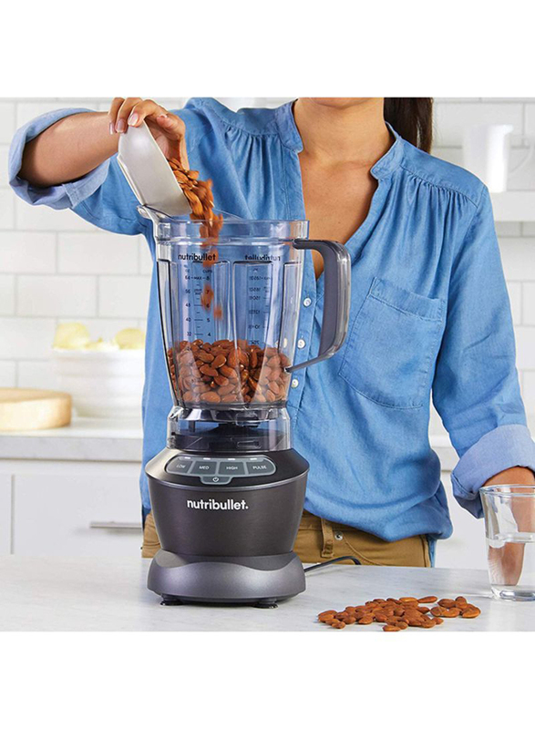 Nutribullet 9-Piece Full Size Electric Plastic Blender + Combo Set, 1000W, NBC-0910B, Black/Clear