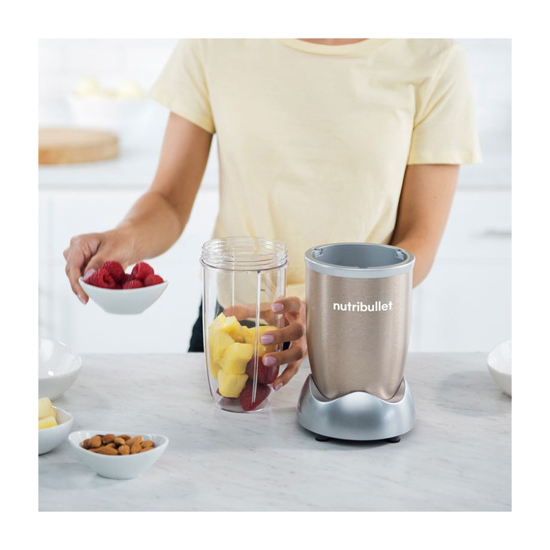 Nutribullet Pro Series 10-Piece 900ml Electric Stainless Steel/Plastic Blender Set, 900W, NB9-1012, Copper/Clear