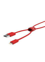 Iwalk 1-Meter Lightning Cable, Fast Charging USB Type A Male to Lightning for Apple Devices, Red