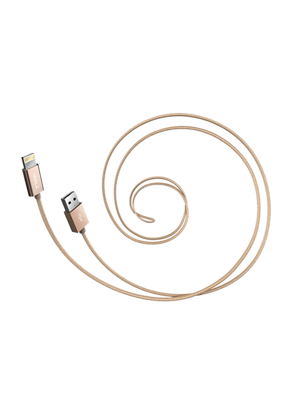 Iwalk 2-Meter Premium Certified Lightning Charging Cable, USB 2.0 Type-A Male to Lightning for Apple Devices, Gold