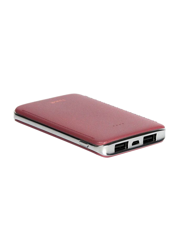 Havit 5000mAh Fast Charging Power Bank, with Micro-USB Input, PB-004X, Red/Brown
