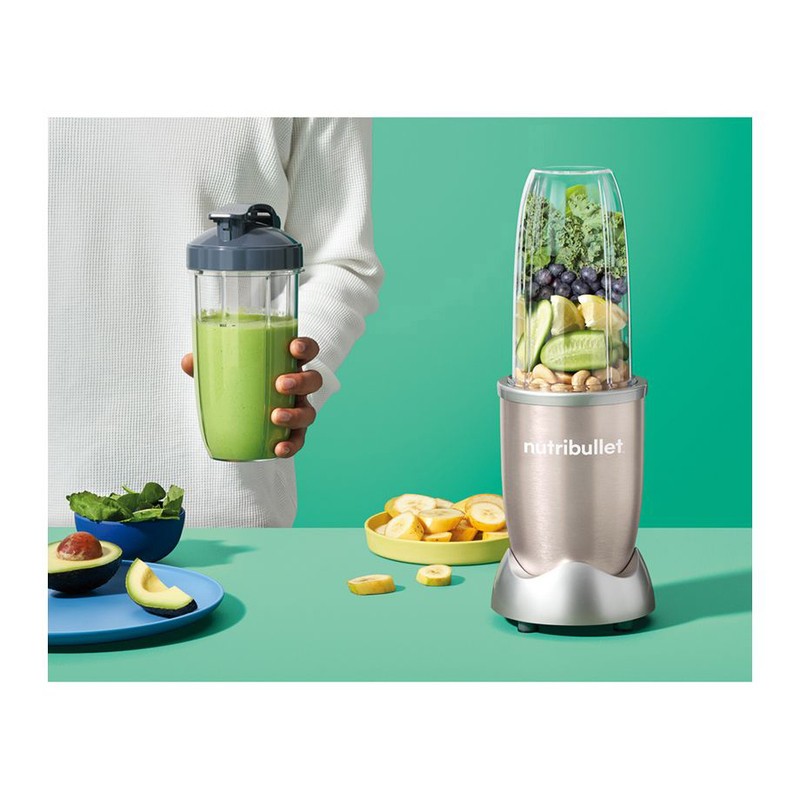 Nutribullet Pro Series 10-Piece 900ml Electric Stainless Steel/Plastic Blender Set, 900W, NB9-1012, Copper/Clear