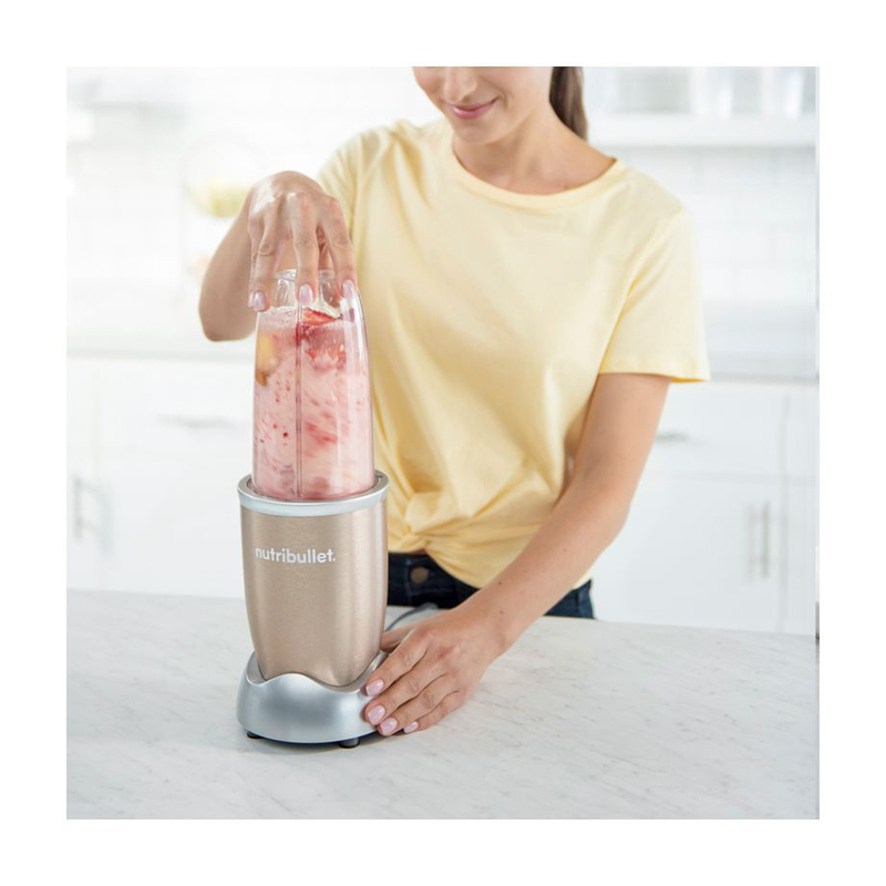 Nutribullet Pro Series 10-Piece 900ml Electric Stainless Steel/Plastic Blender Set, 900W, NB9-1012, Copper/Clear