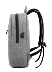 V-Walk Anti-Theft Notebook Backpack Laptop School Bag with USB Charging Port, Grey