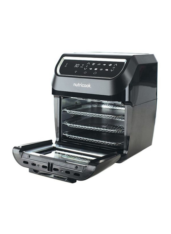 Nutri Cook 12L Electric Stainless Steel Air Fryer Oven, 1800W, NC-AFO12, Black