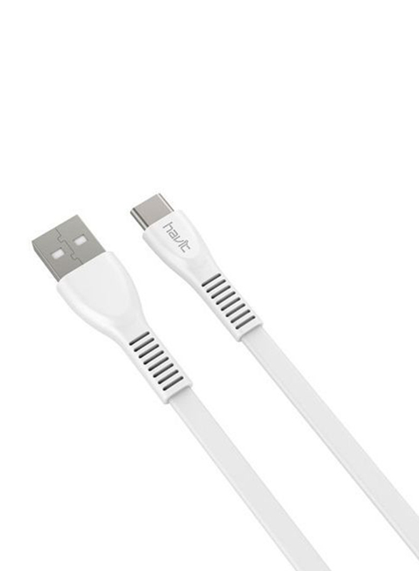 Havit 1.8-Meter USB Type-C Cable, Fast Charging USB 2.0 Type A Male to USB Type-C for USB Type-C Devices, White