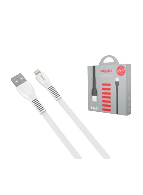 Havit 1-Meter Lightning Cable, Fast Charging USB 2.0 Type-A Male to Lightning for Apple Devices, White