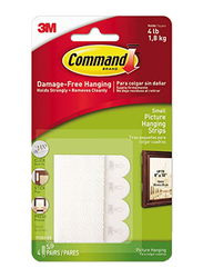 3M Command Small Picture Hanging Strips, 17202ES, White