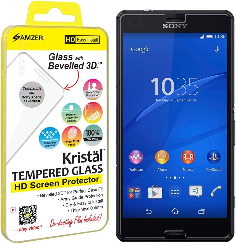

Unspecified Amzer Sony Xperia Z4 Compact Kristal Tempered Glass Screen Protector, Transparent