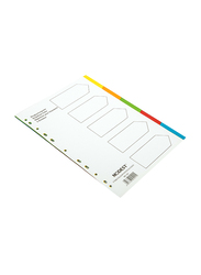 Modest PVC A4 5 Color Divider File Folder, Multicolor
