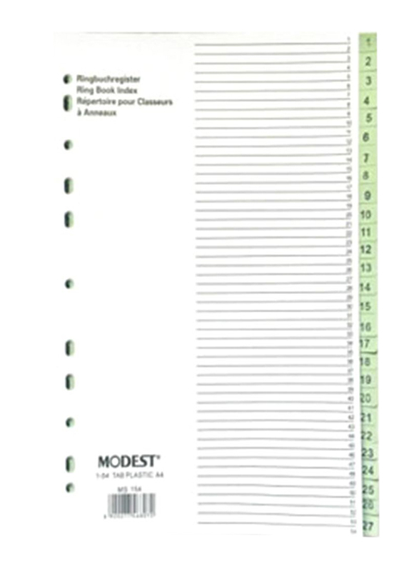 Modest PVC 1-5 Divider File Folder, Grey