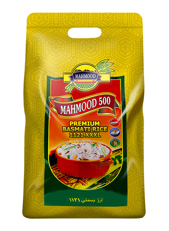 Mahmood 500 Premium 1121 XXXL Basmati Rice Pouch, 10 Kg