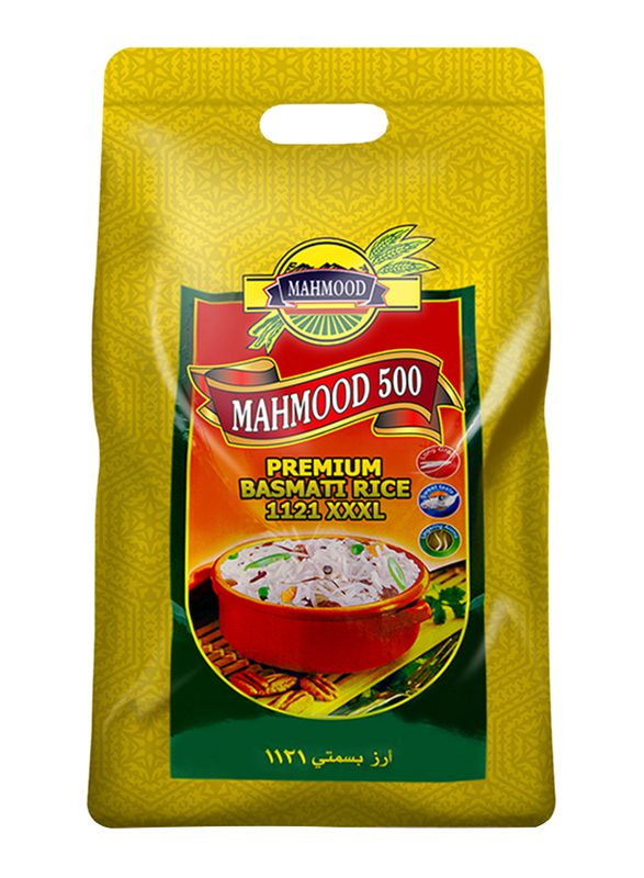 Mahmood 500 Premium 1121 XXXL Basmati Rice Pouch, 5 Kg