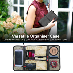 Promate Travelpack Multi-Purpose Accessories Organizer for Women, Large, Black