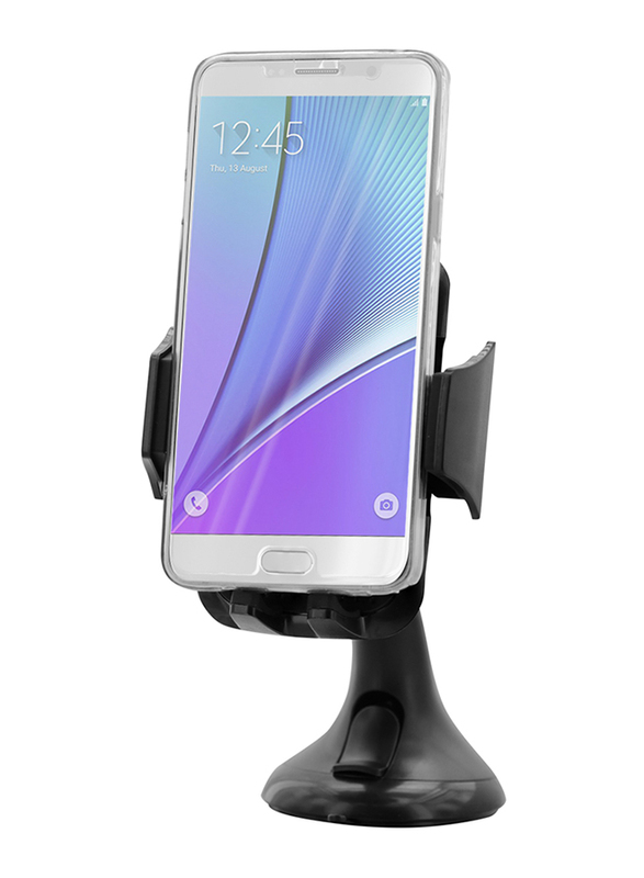 Promate Mount Universal Car Mount Mobile Grip Holder with Suction Cup, Black