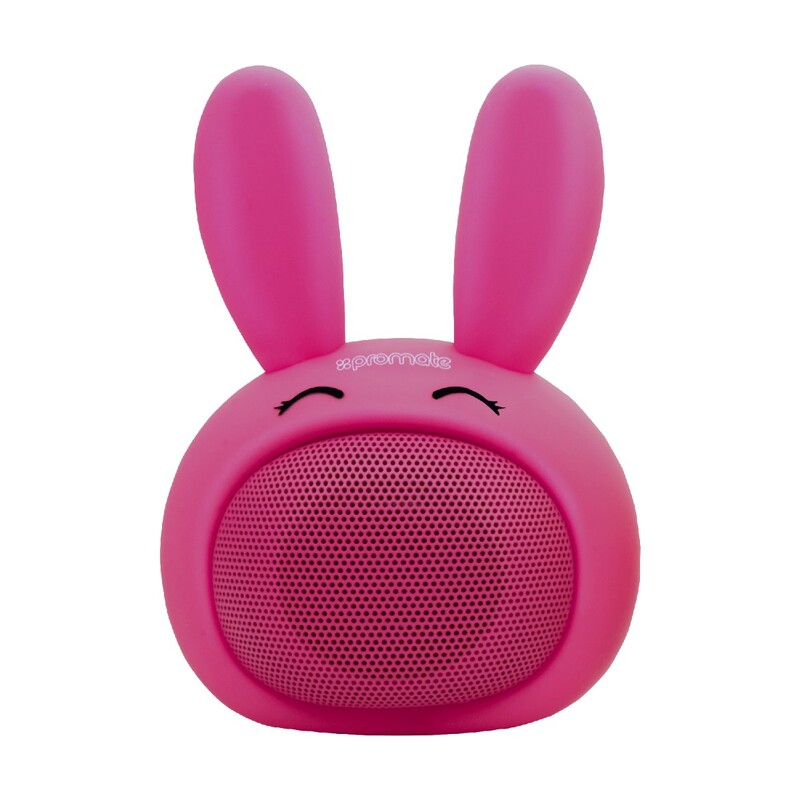 Promate Bunny Kids Bluetooth Speaker, Portable Wireless V4.1 Speaker with HD Sound Quality, Hands-Free Call Function and Cute Bunny Design, Pink