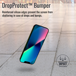 Promate Apple iPhone 11 Pro Max Crystal Clear Anti-Fingerprint 3D Screen Guard Protector, with Built-In Silicone Bumper, Anti-Blue light, 9H Hardness and Shatter Protection, Clear