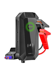 Promate 1500A/12V Car Jump Starter with 19200mAh Power Bank, 10W Qi Charger, Dual QC 3.0 Ports, HexaBolt-20, Black