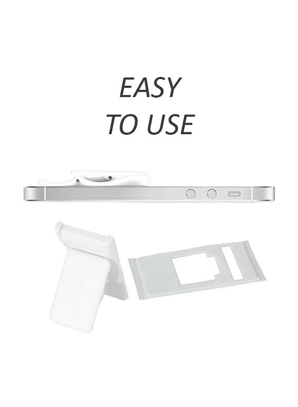 Promate GripMate Universal Smartphones Secure Finger Grip and Kick Stand, White