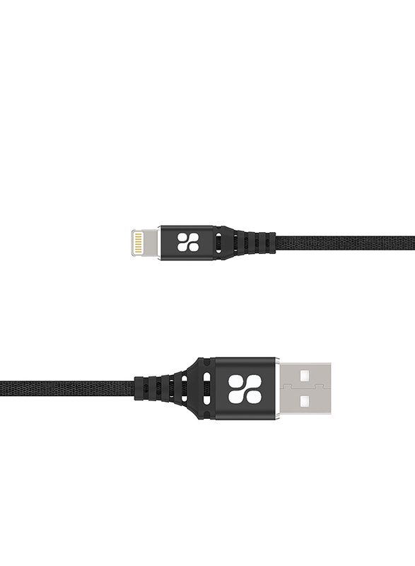 

Promate 1.2-Meter NerveLink-I Lightning Cable, 2.4A USB A Male to Lightning, Apple MFi Certified Nylon Braided, Anti-Tangle Design, Short-Circuit Prot