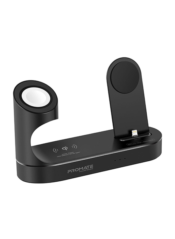 

Promate PowerState Wireless Charging Station, World’s First MFi Certified 18W Power Delivery Charging Dock, with 10W Qi Fast Wireless Charging, 2.4A U
