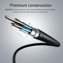 Promate 1.5-Meter ProLink4K2 4K HDMI Cable, Hi-Speed HDMI Male to HDMI Cable, 24K Gold Plated Connector and Ethernet with 3D Video Support for HDTV/Projectors/Computers/LED TV/Game Consoles, Black