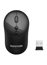 Promate CLIX-2 2.4Ghz Wireless Mouse, USB Adapter, One-Touch Show Desktop for Windows, Black