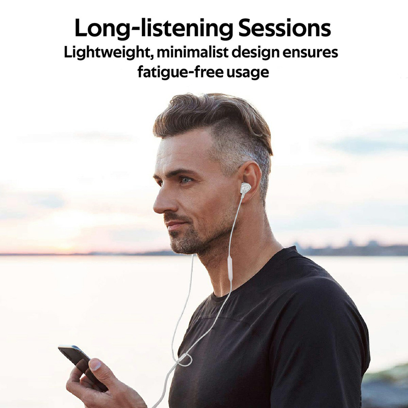 Promate Ice 3.5mm Jack In-Ear Noise Isolation Earphones with Hi-Res Built-in Mic, White