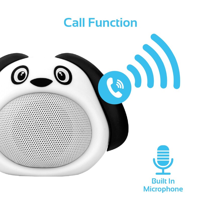 Promate Snoopy Wireless Speaker, Portable Kids Bluetooth v4.1 Speaker with HD Sound Quality, Hands-Free Call Function and Cute Dog Design, White
