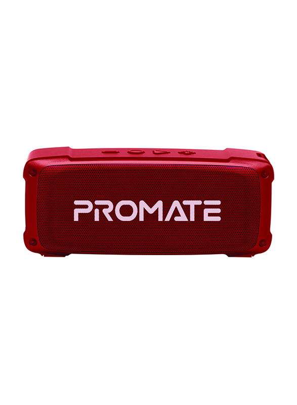 Promate OutBeat 6W HD Rugged Portable Bluetooth Speaker, with 4H Playtime, Built-in Mic, FM Radio, 3.5mm Aux Port, TF Card Slot and USB Media Port, Maroon