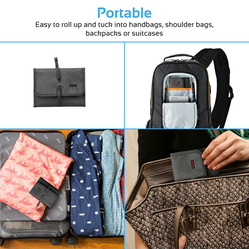 Promate Travelpack Multi-Purpose Accessories Organizer for Women, Small, Black