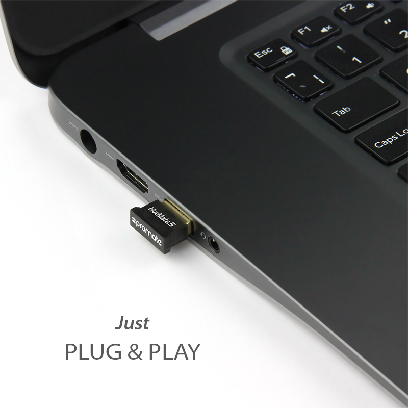 Promate BlueMate-5 Universal Bluetooth 4.0 USB Wireless Mini Adapter, Black