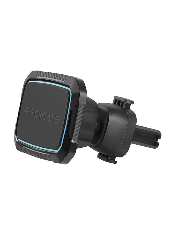 

Promate AirGrip Magnetic AC Vent Car Phone Mount, Universal with Built-In 6 Strong Magnets, Anti Slip Surface and 360 Rotation Air Vent, Blue
