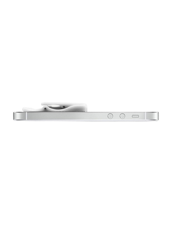 Promate GripMate Universal Smartphones Secure Finger Grip and Kick Stand, White